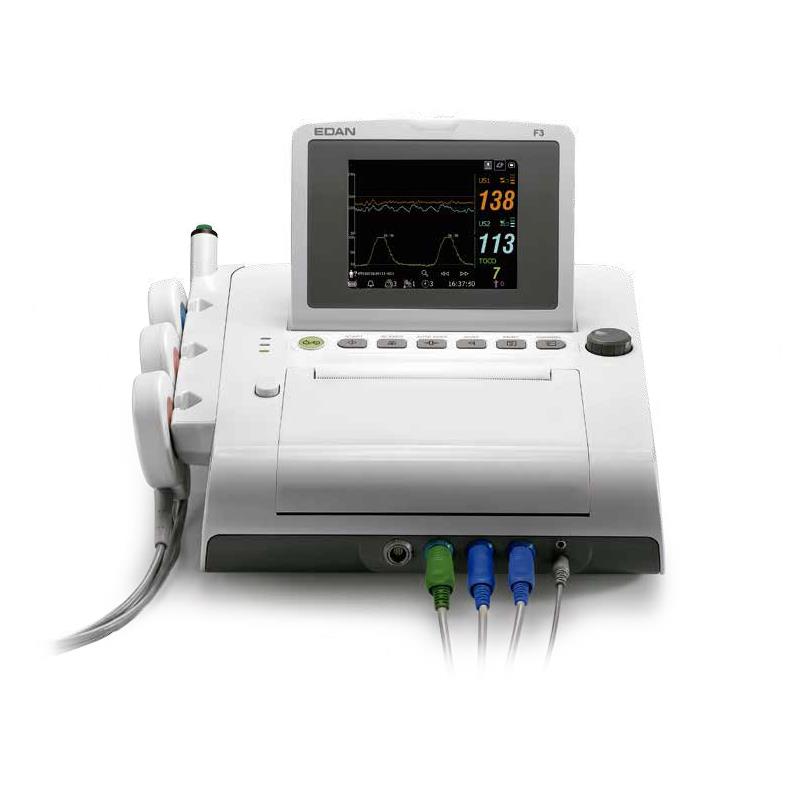 Monitor fetal gemelar con pantalla en color portatil