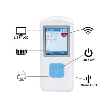 ECG portátil con software y bluetooth