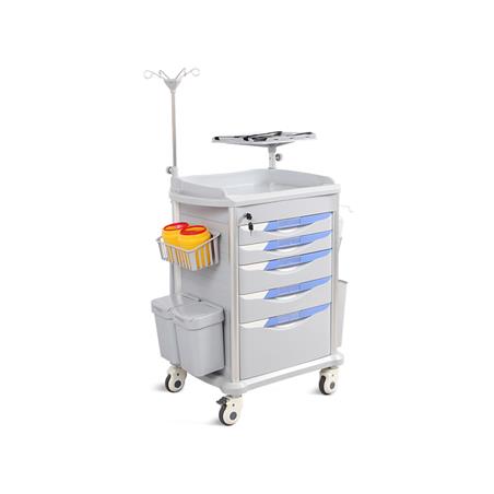 Carro de parada y emergencia en aluminio y ABS