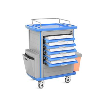 Carro de medicación en aluminio y ABS