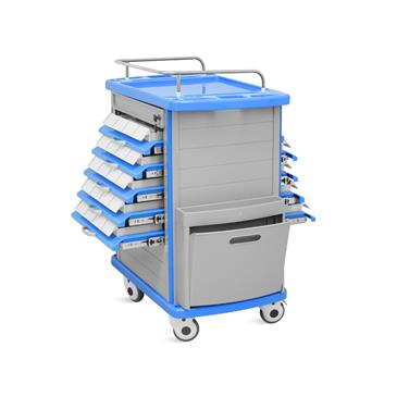 Carro de medicación en aluminio y ABS