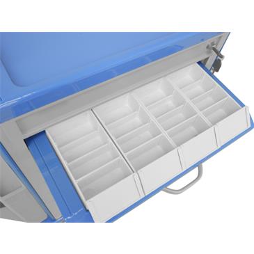 Carro de medicación en aluminio y ABS