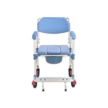 Silla de ruedas en aluminio con inodoro