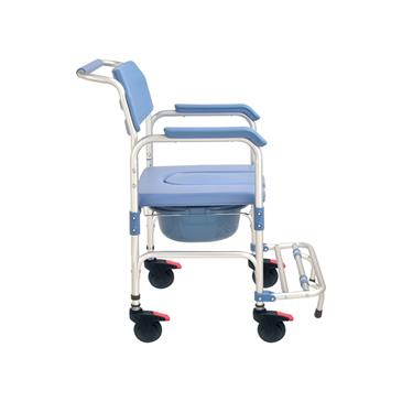 Silla de ruedas en aluminio con inodoro
