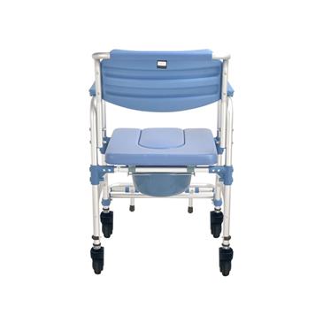 Silla de ruedas en aluminio con inodoro