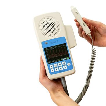 Doppler bidireccional con pantalla a color y batería. Incluye sonda de 8 Mh