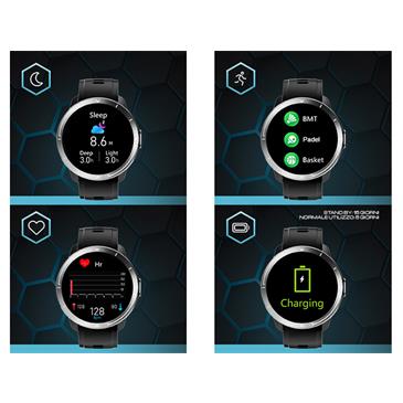 Reloj inteligente con esfera redonda