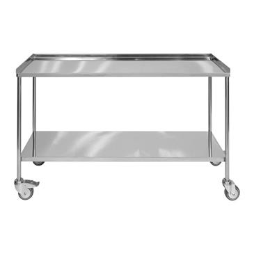 Mesa instrumental recta en acero inox - 120 cm