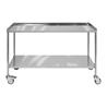 Mesa instrumental recta en acero inox - 120 cm