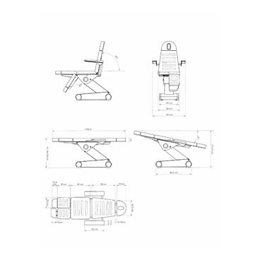Sillon de podologia con base de luz led