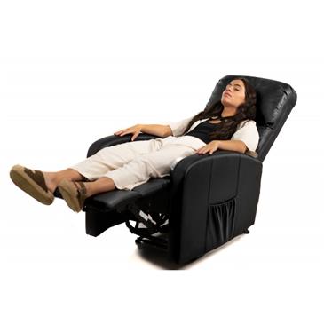 Sillon reclinable manual pared CERO. Color negro