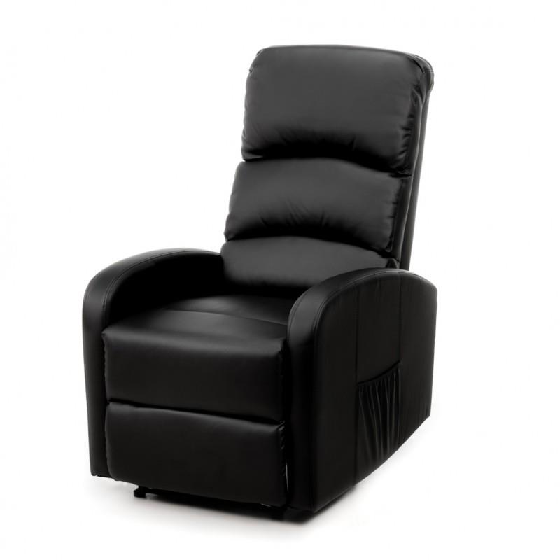 Sillon reclinable manual pared CERO. Color negro