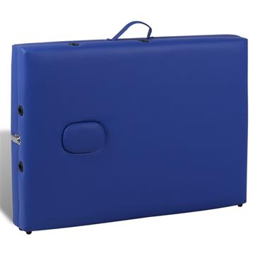 Camilla plegable de madera 3 cuerpos. Color azul