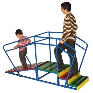 Escalera con pasamanos