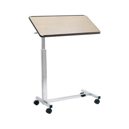 Mesita-mesilla auxiliar de cama regulable en altura. Color natural