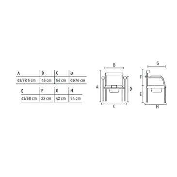 Silla wc plegable 3 en 1
