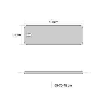 Camilla fija de 1 cuerpo con patas desmontables