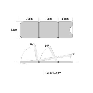 Camilla reconocimiento ginecologico electrica de 3 motores