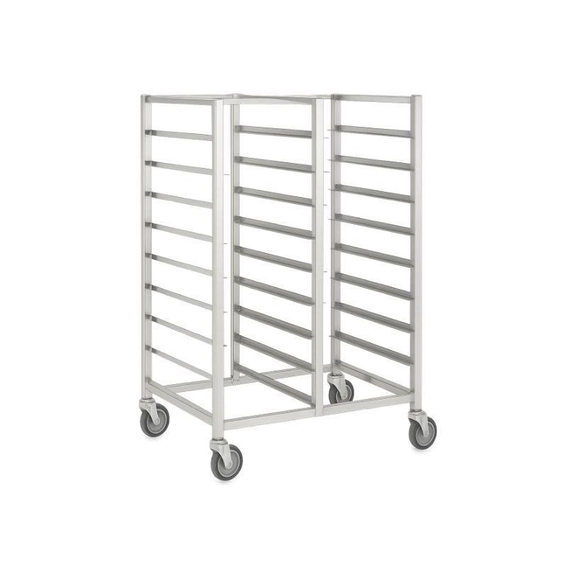 Carro transporte en acero inox para 24 bandejas isotérmicas no incluidas