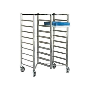 Carro transporte en acero inox para 24 bandejas isotérmicas no incluidas