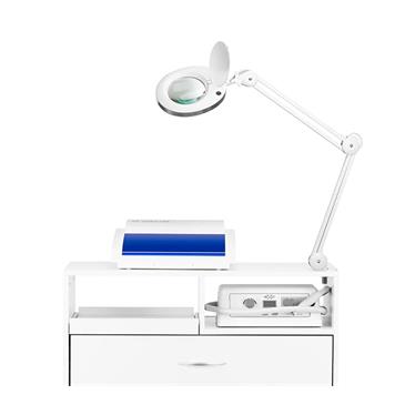Equipo para podología con lámpara de aumento y esterilizador UV