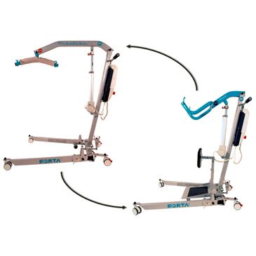 Grúa de elevación 2 en 1 transformable en bipedestación y viceversa