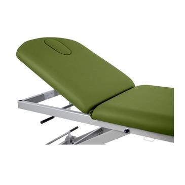 Camilla hidráulica 2 cuerpos con ruedas escamo. y portarrollos. Báltico