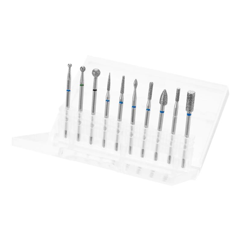 Juego de 10 fresas de diamante