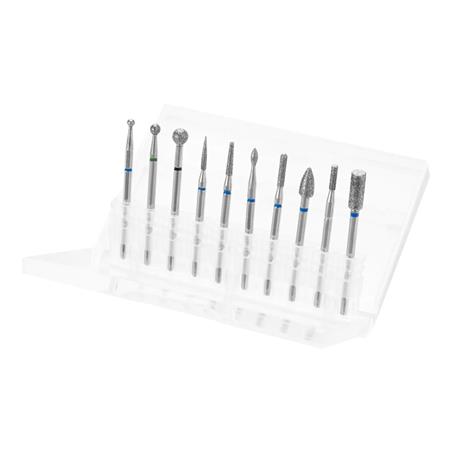 Juego de 10 fresas de diamante