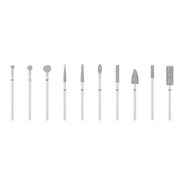 Juego de 10 fresas de diamante