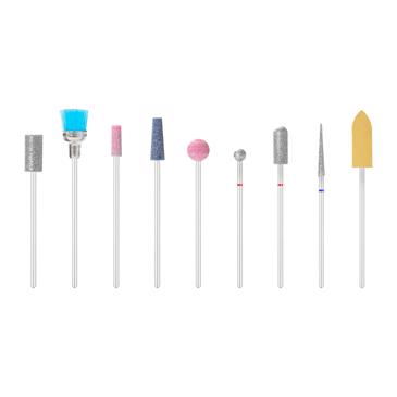 Juego de 9 fresas de diamante, piedra y goma