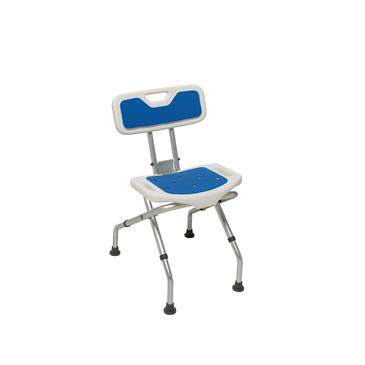 Silla de ducha con respaldo y plegable