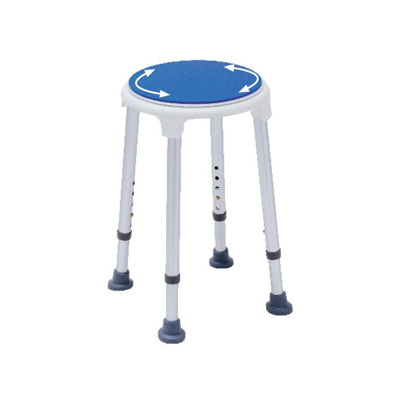 Taburete de baño con asiento giratorio