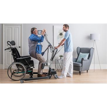 Grúa bipedestación Invacare Isa Xplus 200kg con eslinga sentado. Talla M