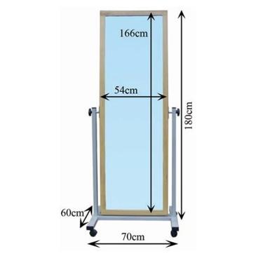 Espejo abatible y móvil con luna lisa