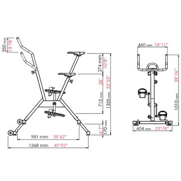 Bicicleta acuatica profesional Poolbiking ONE 2.0