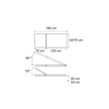Camilla vertical electrica 2 cuerpos 70cm ancho