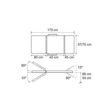 Camilla electrica 3 cuerpos, Trendelenburg,ancho 70cm