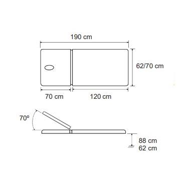 Camilla madera de 2 cuerpos,62cm ancho