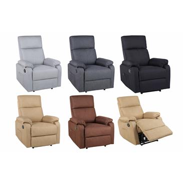 Sillon relax reclinable con calor lumbar y USB C,color gris claro