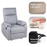 Sillon relax reclinable con calor lumbar y USB C,color gris claro