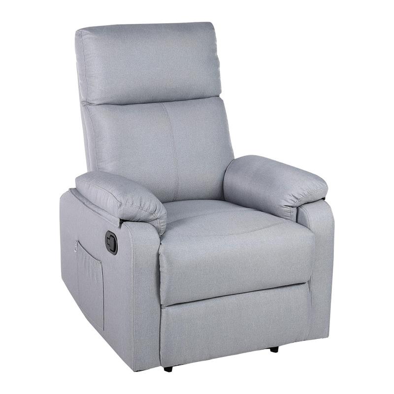 Sillon relax reclinable con calor lumbar y USB C,color gris claro