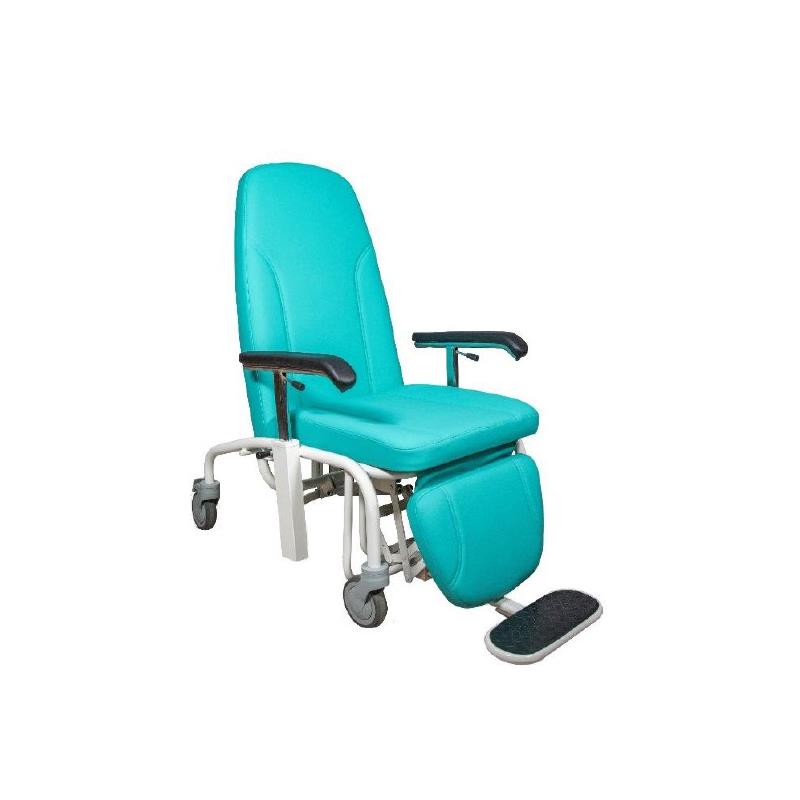 Sillon hospitalario abatible 4 ruedas, tapizado Valencia, color a elegir