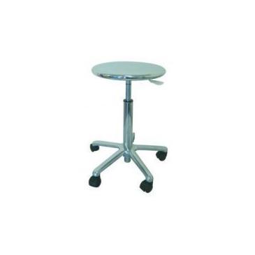 Taburete en inox, regulable en altura