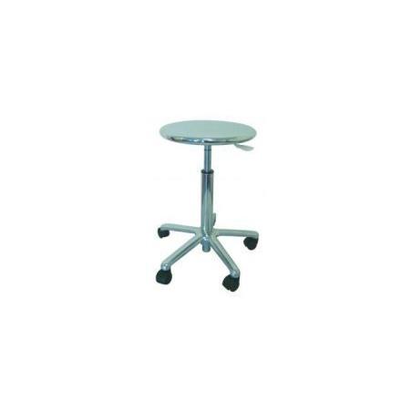 Taburete en inox, regulable en altura