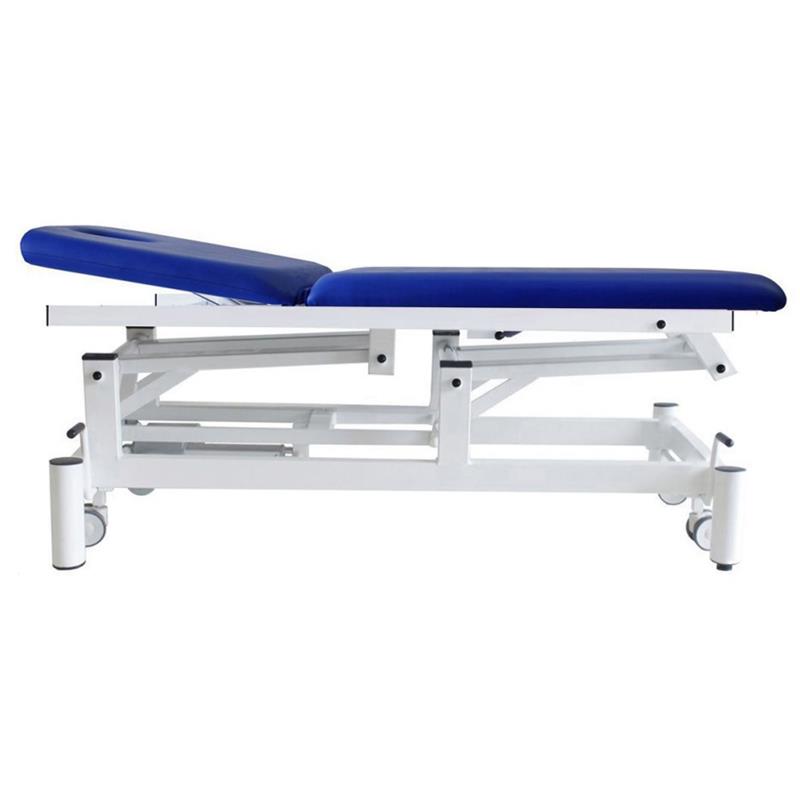 Camilla electrica 2 cuerpos con orificio y ruedas escamoteables