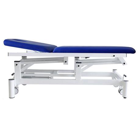 Camilla electrica 2 cuerpos con orificio y ruedas escamoteables