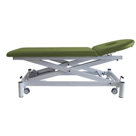 Camilla electrica 2 cuerpos tipo tijera con orificio y ruedas escamoteables