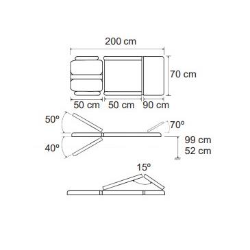 Camilla electrica 3 cuerpos con apoyabrazos regulables