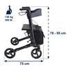 Andador plegable Advance color negro